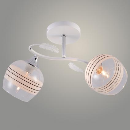 Люстра XA1639B/2 WH+CR белый/хром 2х60W E27 d470 h250, HN25